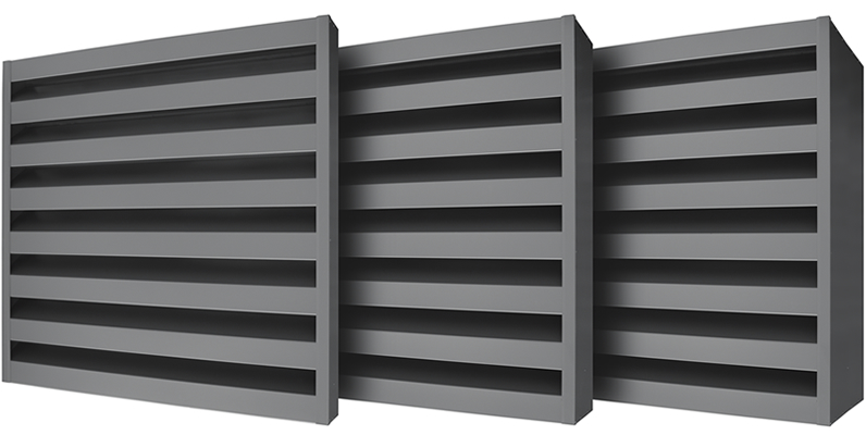 Fabricated acoustic louvres