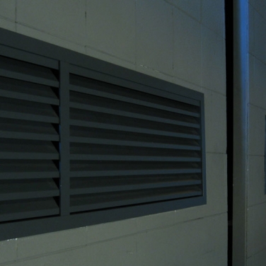AVS50 Aluminium Wall Mounted Louvres installed for BBC Waking the Dead Series 10 Interview Room