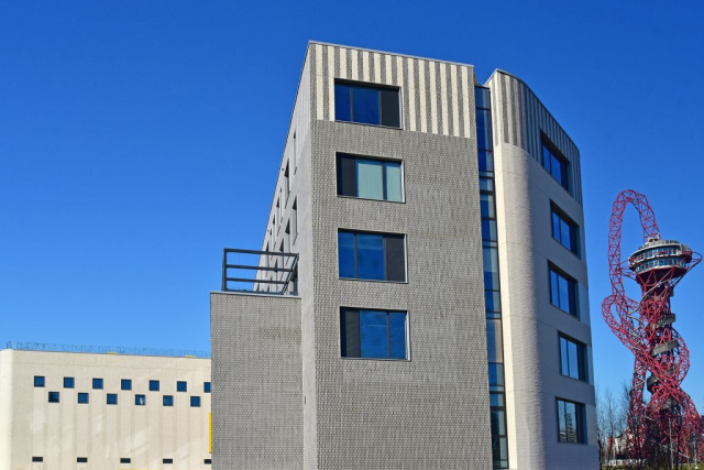 AVS 34 surface mounted louvres at the Sir Bobby Moore Academy Building, Stratford