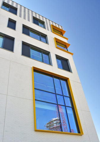 AVS 34 SM louvres at the Sir Bobby Moore Academy, Stratford